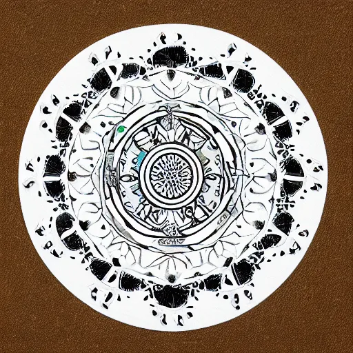 Image similar to polar bear mandala