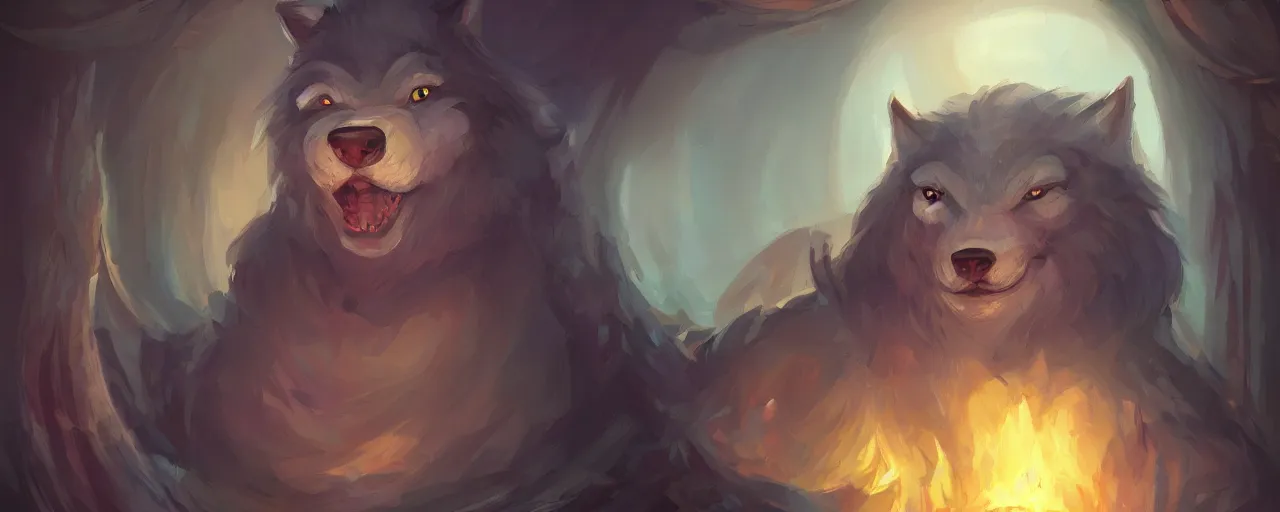 Fire wolf by LunnaHowell -- Fur Affinity [dot] net