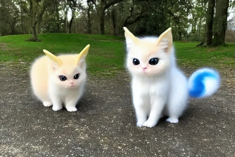 Image similar to real life mew pokemon, cute!!!, heroic!!!, adorable!!!, playful!!!, chubby!!! fluffly!!!, happy!!!, cheeky!!!, mischievous!!!, ultra realistic!!!, spring time, slight overcast weather, golden hour, sharp focus