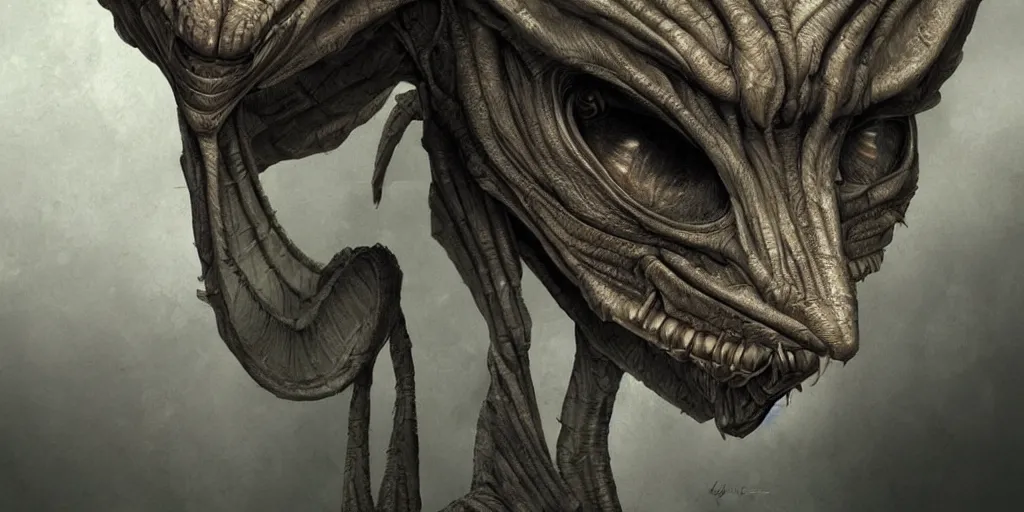 Image similar to portrait of a humanoid mantis alien creature, character design, detailed concept art by fortiche by anton semenov, masterpiece