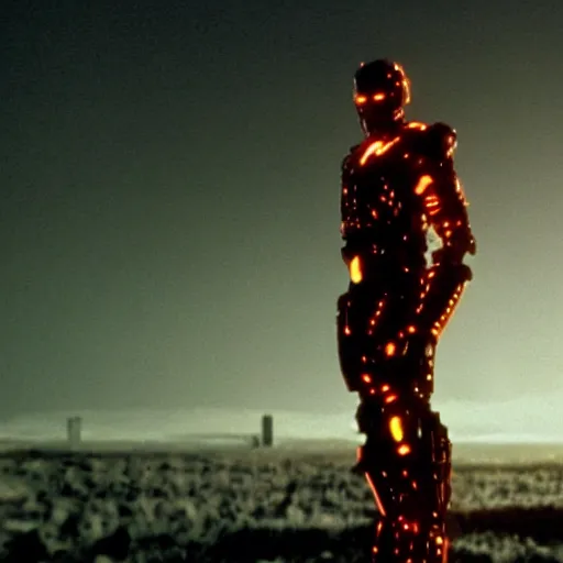 Image similar to movie still of cyborg sun, cinematic composition, cinematic light, criterion collection, by edgar wright