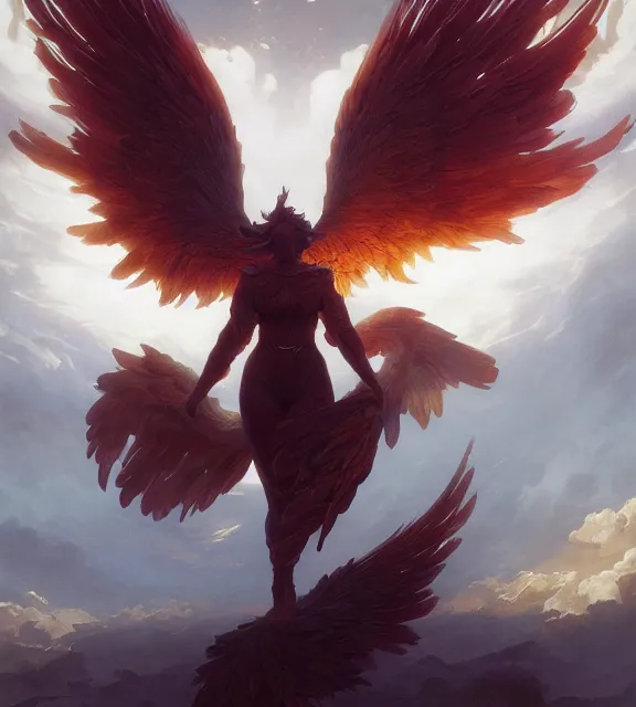 Image similar to a phoenix flying in an epic scene, bio luminescent, plasma, by ruan jia and artgerm and range murata and wlop and ross tran and william - adolphe bouguereau and beeple. key art. fantasy illustration. award winning, artstation, intricate details, realistic, hyperdetailed, 8 k resolution.