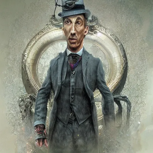 Image similar to fantasy art hyper realistic ai created interesting bizarre sherlock holmes subconscious fantastic art award winning best ultra detailed magnificent