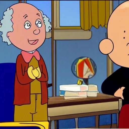 Prompt: Einstein in a Caillou episode