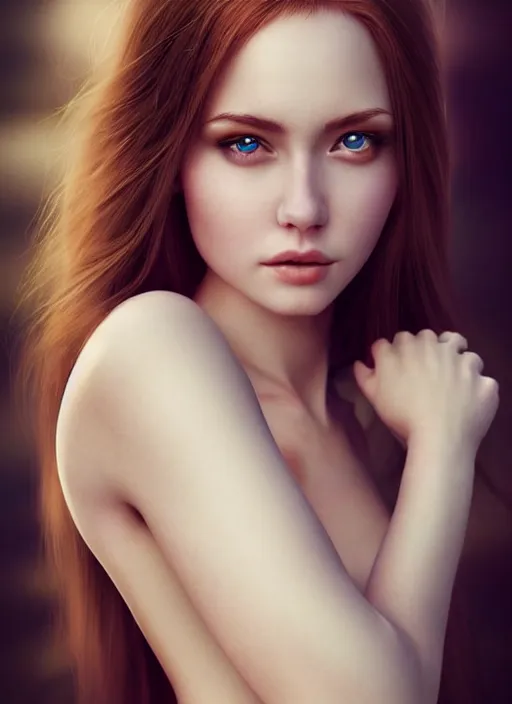 Image similar to a gorgeous scottish female photo, professionally retouched, soft lighting, realistic, smooth face, full body shot, torso, dress, perfect eyes, sharp focus on eyes, 8 k, high definition, insanely detailed, intricate, elegant, art by artgerm and jason chan