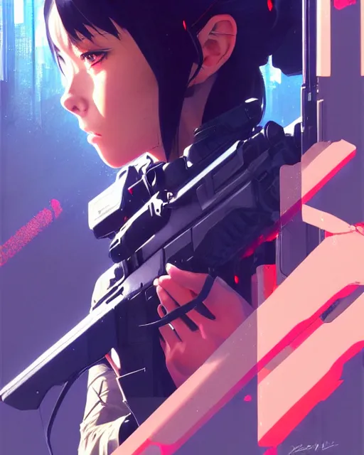 Prompt: girl wearing tactical gear, very anime, fine - face, audrey plaza, realistic shaded perfect face, fine details. anime. realistic shaded lighting poster by ilya kuvshinov katsuhiro otomo ghost - in - the - shell, magali villeneuve, artgerm, jeremy lipkin and michael garmash and rob rey