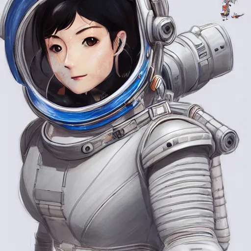 Image similar to a dog in a astronaut suit, 3d, sci-fi fantasy, intricate, elegant, highly detailed, lifelike, photorealistic, digital painting, artstation, illustration, concept art, sharp focus, art in the style of Shigenori Soejima