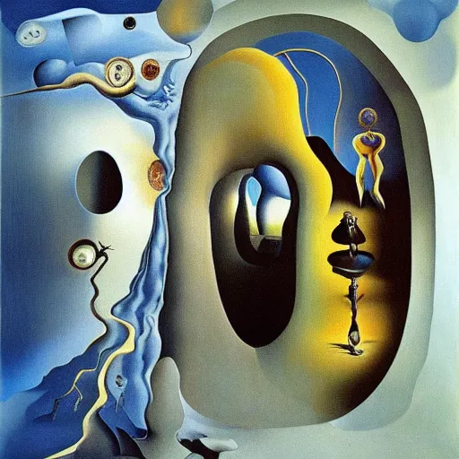 Image similar to A portal to another universe by Salvador Dali