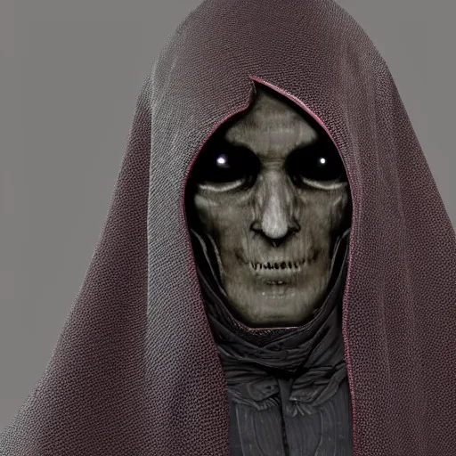 Prompt: a dark cloak, the face isn't visible, with a handgun sticking out, photorealistic