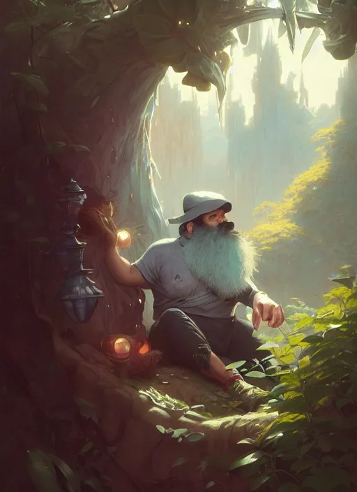 Image similar to Highly detailed portrait of Keemstar, unreal engine, fantasy art by Greg Rutkowski, Loish, Rhads, ferdinand knab, Makoto Shinkai and Lois van baarle, ilya kuvshinov, rossdraws, Tom Bagshaw, alphonse mucha, global illumination, radiant light, detailed and intricate environment