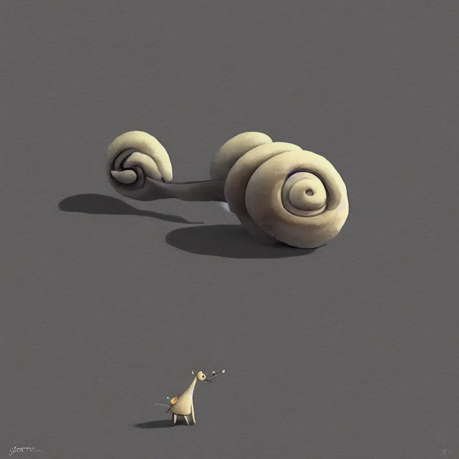 Prompt: A perfectly drawn snail is walking on the ground, art by Goro Fujita, ilustration, concept art, sharp focus, ArtStation, Deviantart