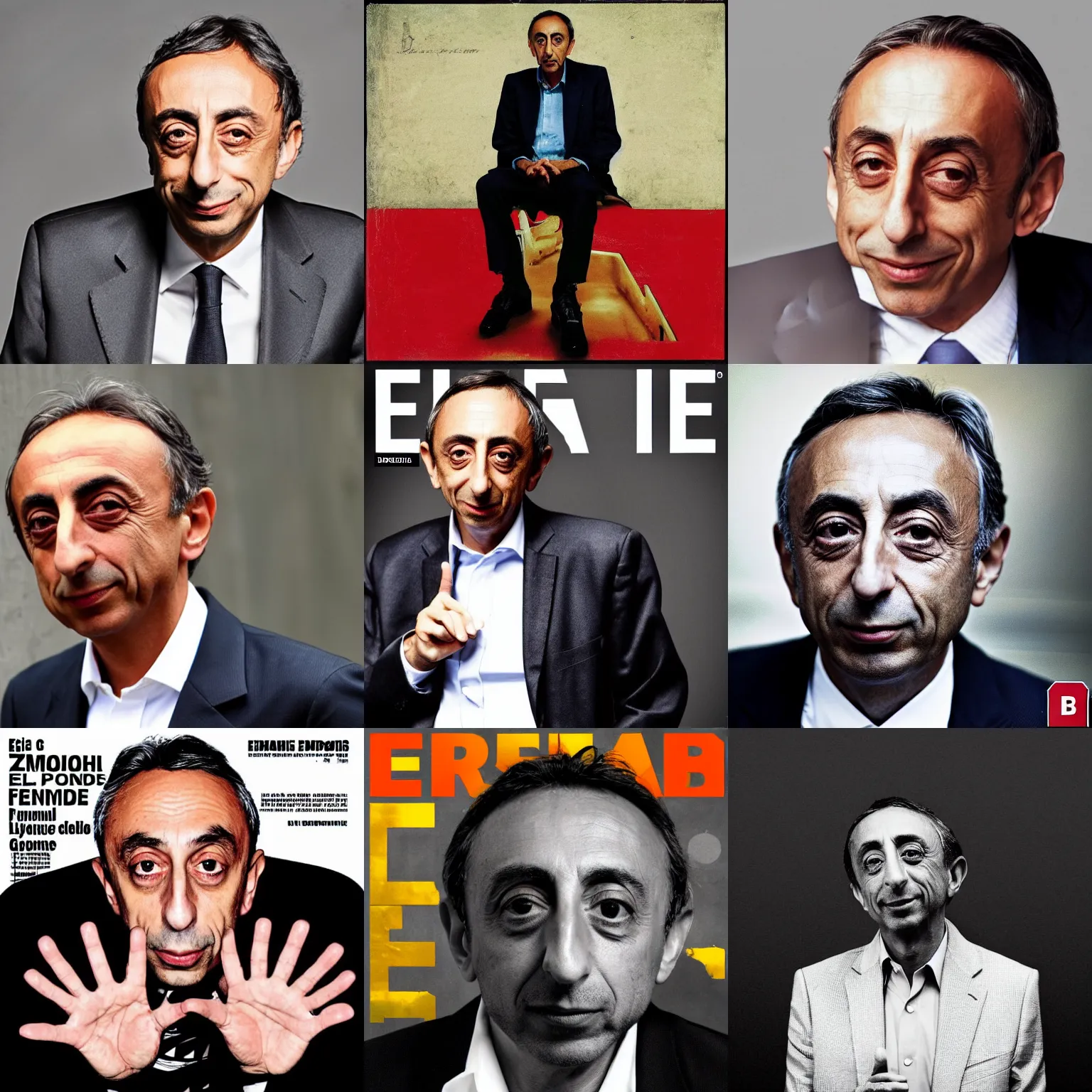 Prompt: eric zemmour on the cover of a gangsta rap album, eric zemmour french politician, album cover