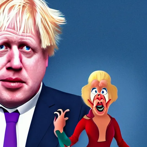 Image similar to Boris Johnson as a disney villain