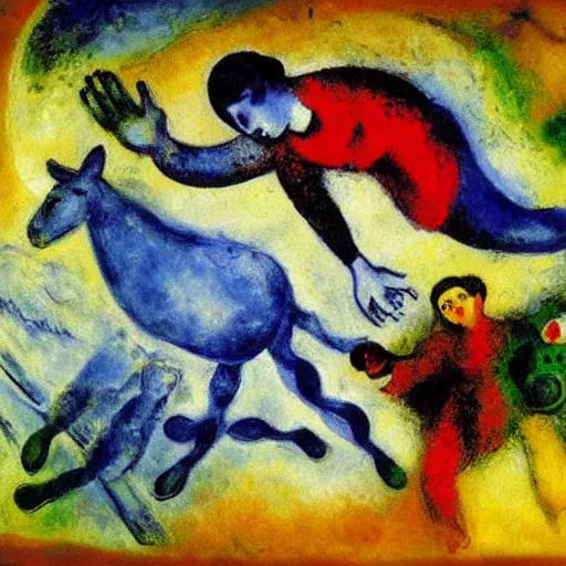 Image similar to A painting by Chagall, fly