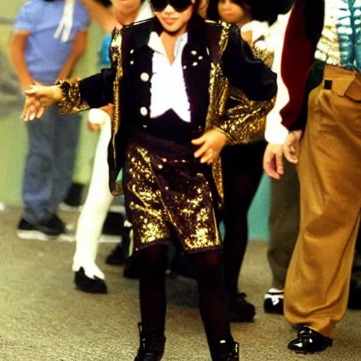 Image similar to “Michael Jackson dressed as Peter Pan”