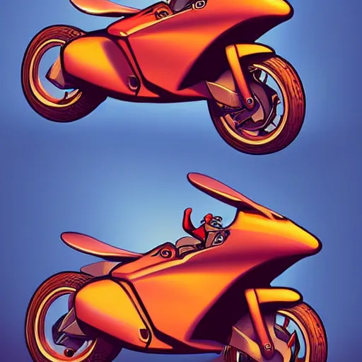 Prompt: motorbike mice from mars , digital Art, ninjason chan , Trending cinematographic artstation