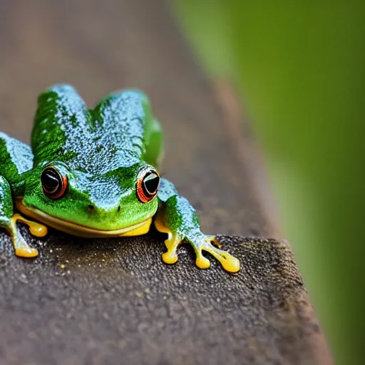 Prompt: a photo of a frog with a wingsuit