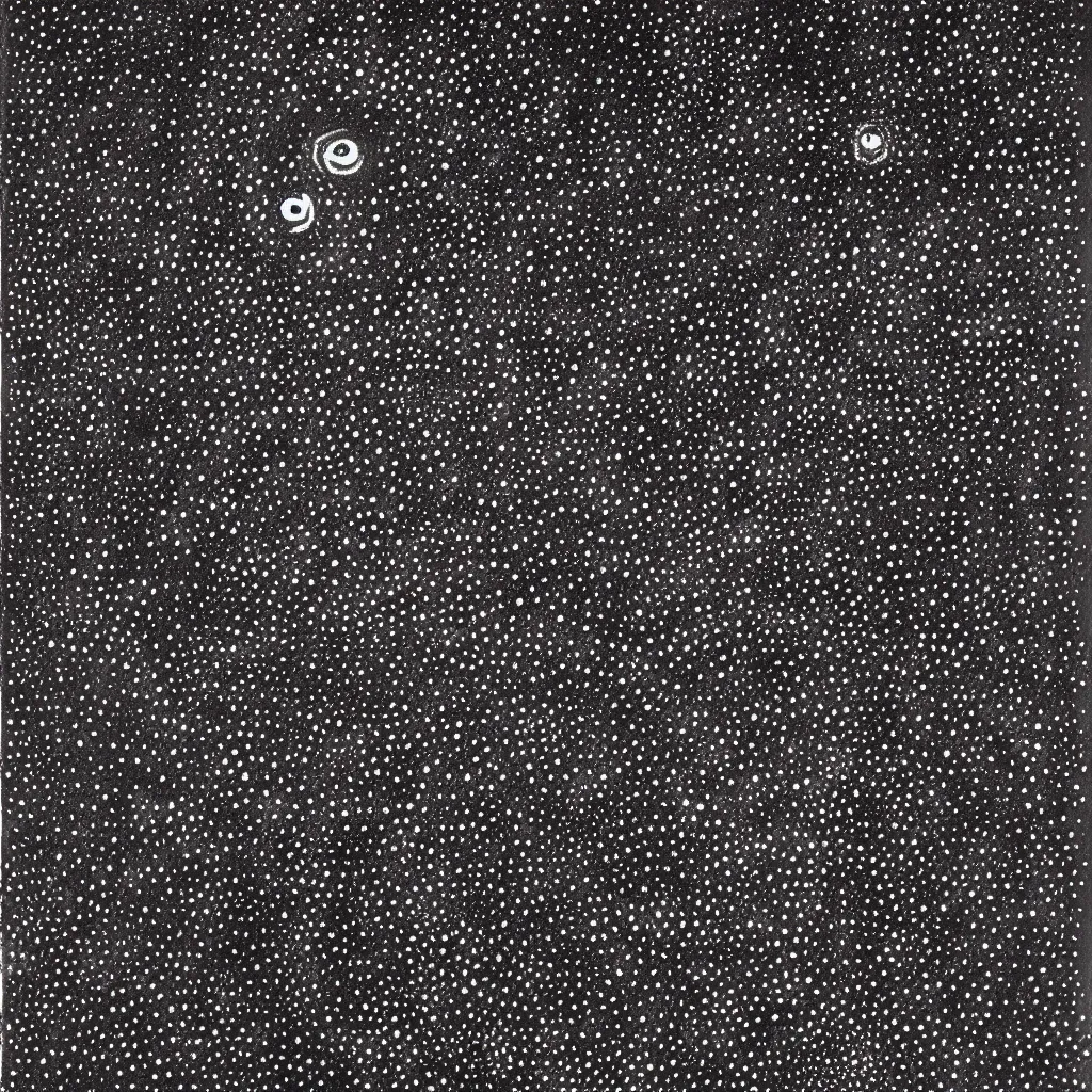 Image similar to face made out of planet, faceless people dark, dots, drip, stipple, pointillism, technical, abstract, minimal, style of francis bacon, asymmetry, pulled apart, cloak, hooded figure