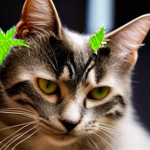 Prompt: a cat on catnip