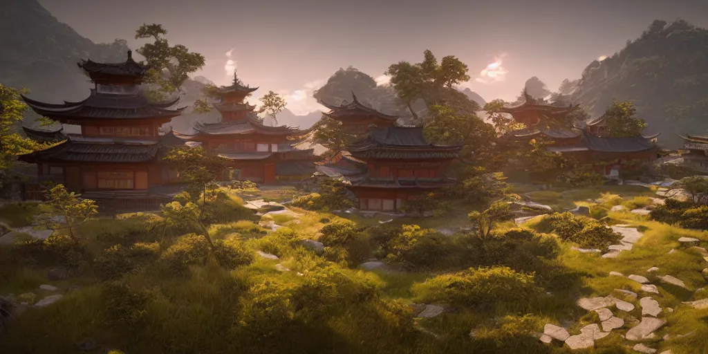 Image similar to hutao from genshin impact, unreal 5, hyperrealistic, realistic, photorealistic, dynamic lighting, highly detailed, cinematic landscape, studio landscape, studio lighting