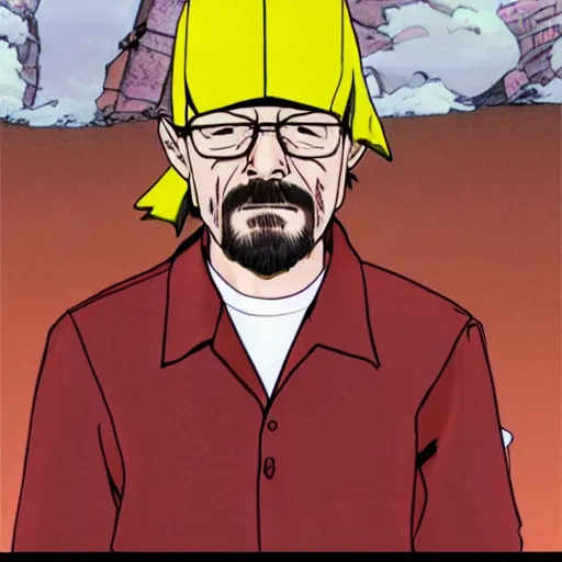 Image similar to Walter white is cosplaying asuka from evangelion