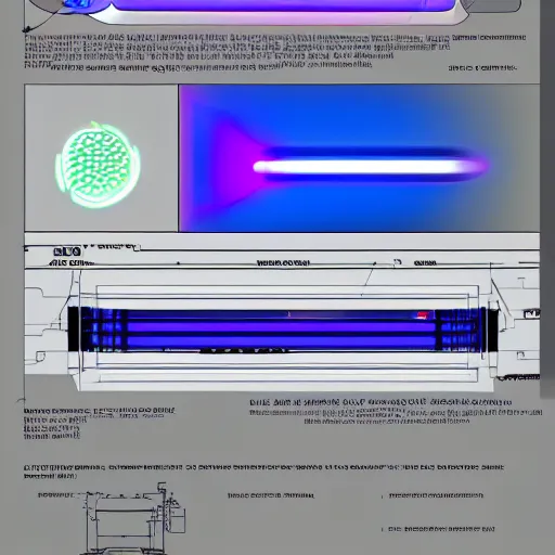 Prompt: uv light new concept, portable, technical schematic with notes