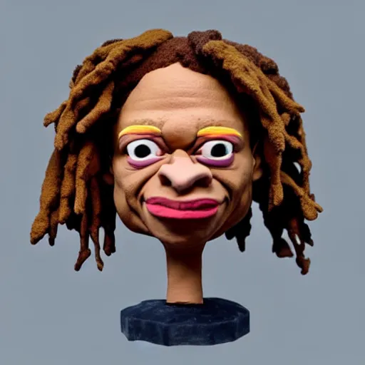 Prompt: trippie redd, made of clay, claymation