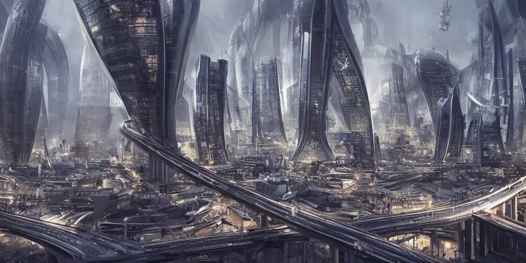 Prompt: Futuristic London in a sci-fi style, hyper realistic, very detailed, 8K,