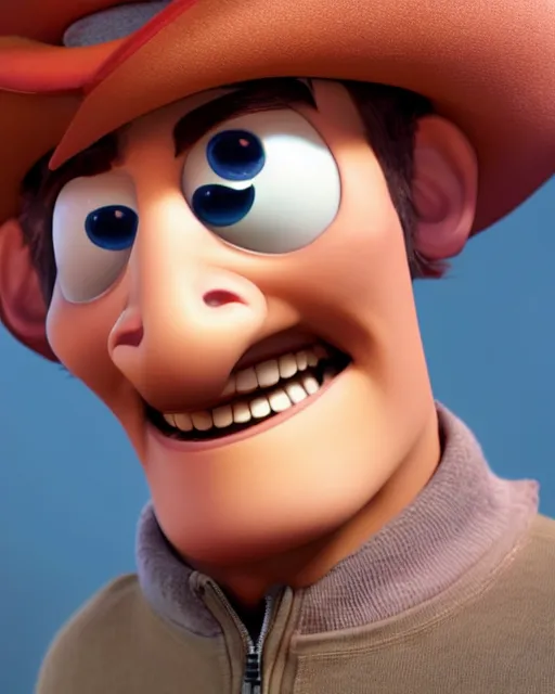 Prompt: a portrait of a male pixar character, highly detailed, octane render