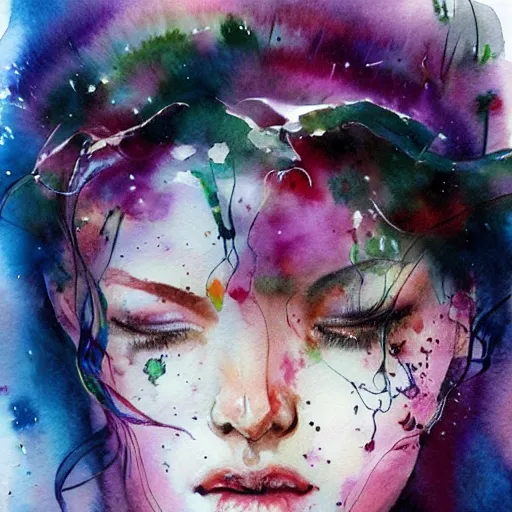 Image similar to watercolor flower by agnes cecile