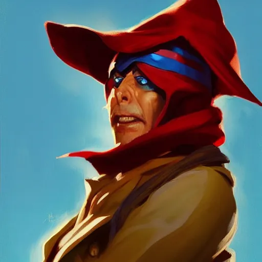 Image similar to greg manchess portrait painting of orko as overwatch character, medium shot, asymmetrical, profile picture, organic painting, sunny day, matte painting, bold shapes, hard edges, street art, trending on artstation, by huang guangjian and gil elvgren and sachin teng