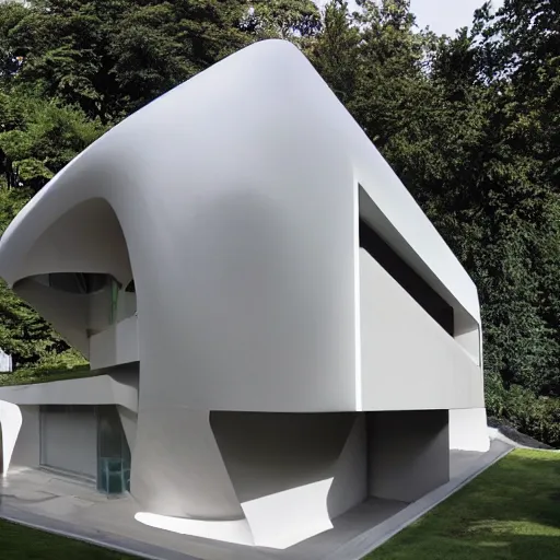 Image similar to house designed by zaha hadid