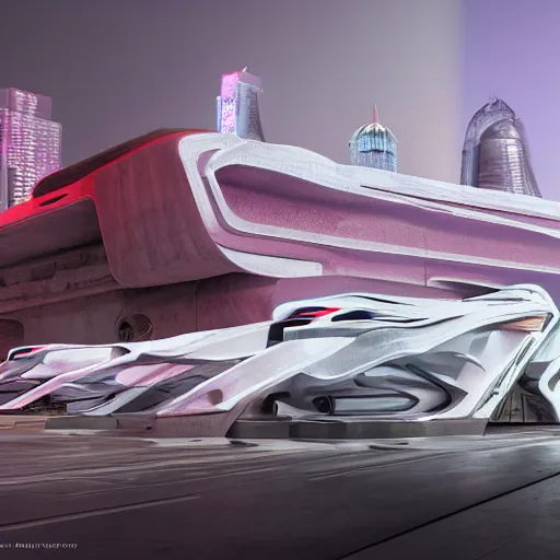 Prompt: sci-fi cars trucks motorcycles 50% of canvas in center and wall near structure on the coronation of napoleon and digital billboard photogrammetry point cloud in the middle and everything in style of zaha hadid and suprematism forms unreal engine 5 keyshot octane artstation trending blade runner 2049 colors lighting ultra high detail ultra photo realistic 8k 16k in plastic dark tilt shift