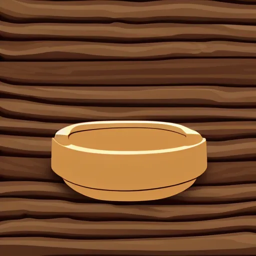 Image similar to wooden bowl emerging from log, vector art