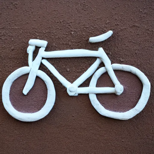 Prompt: clay emoji art of a bicycle