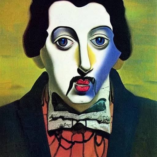 Prompt: portrait of porter robinson by salvador dali