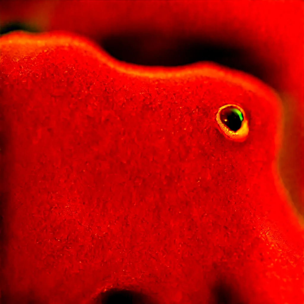 Image similar to fiery whimsical emotional eyes cephalopod, in a photorealistic macro photograph with shallow dof