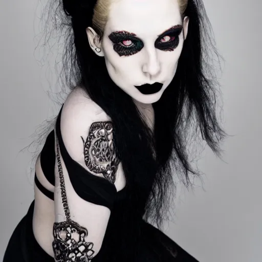 Image similar to pale goth beauty, award winning photo