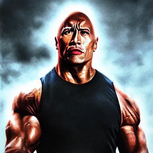 Image similar to dwayne the rock johnson as the terminator, ultra detailed, photorealistic