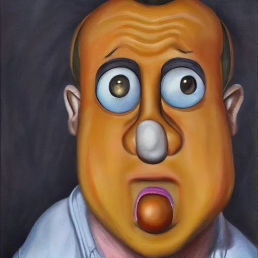 Image similar to mr meaty, hyperrealism self portrait