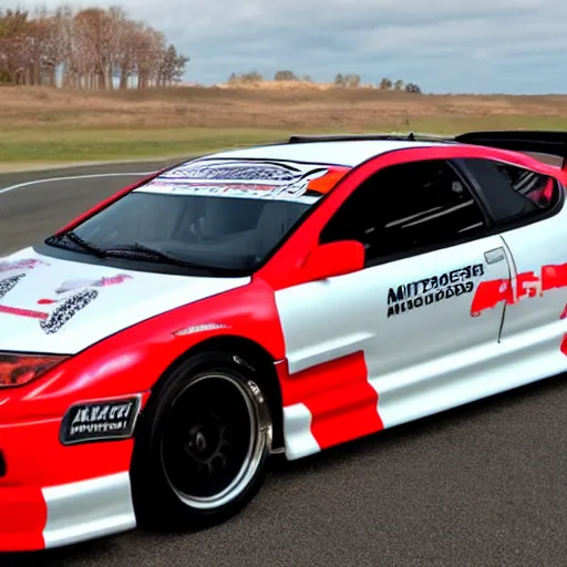Prompt: Mitsubishi eclipse 2003 highly detailed racing car