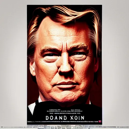 Image similar to movie poster by Christopher Nolan with donald trump starring, detailed, photographic, atmospheric, cinematic