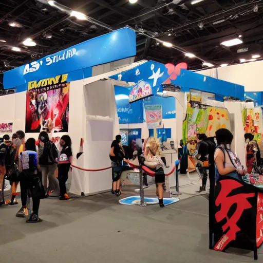 Image similar to a photo of anime expo booth