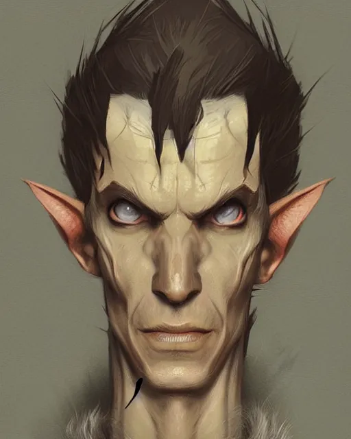 Image similar to character portrait of a slender elven man, by greg rutkowski, mark brookes trending on artstation