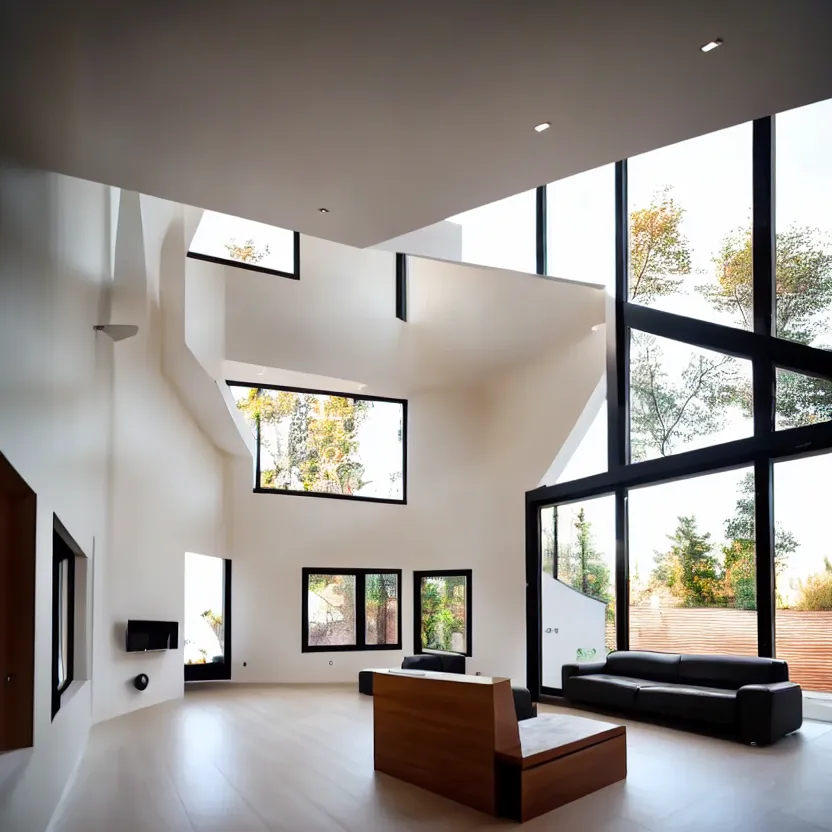 Image similar to Interior photograph of a bright modern house, 8k, ultra HD