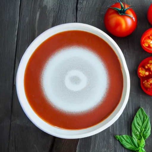 Image similar to a bathtub filled with liquid tomato soup