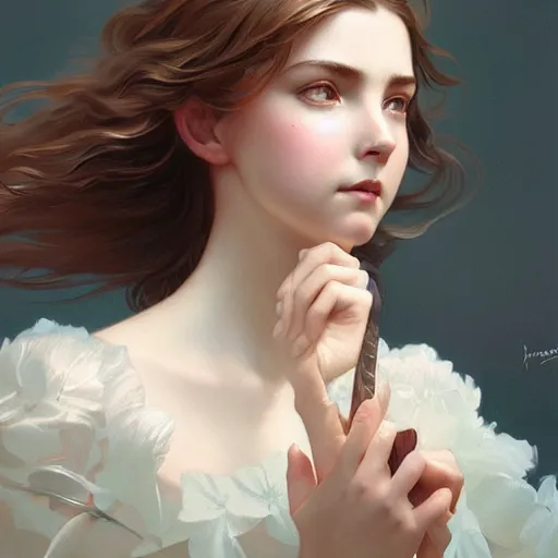 Image similar to beautiful natural mckenna grace, intricate, elegant, highly detailed, digital painting, artstation, concept art, smooth, sharp focus, illustration, art by artgerm and greg rutkowski and alphonse mucha and loish and WLOP