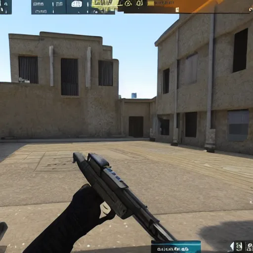 Prompt: csgo screenshot of an ace round on mirage