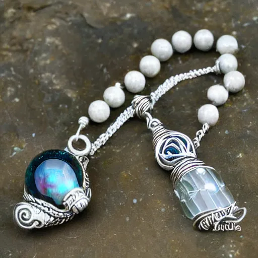 Image similar to ritual trinket magitech atlantean crystal jewelry