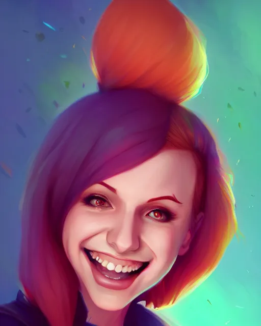 Image similar to a portrait of a beautiful full body Hayley Williams smiling, art by lois van baarle and loish and ross tran and rossdraws and sam yang and samdoesarts and artgerm, digital art, highly detailed, intricate, sharp focus, Trending on Artstation HQ, deviantart, unreal engine 5, 4K UHD image